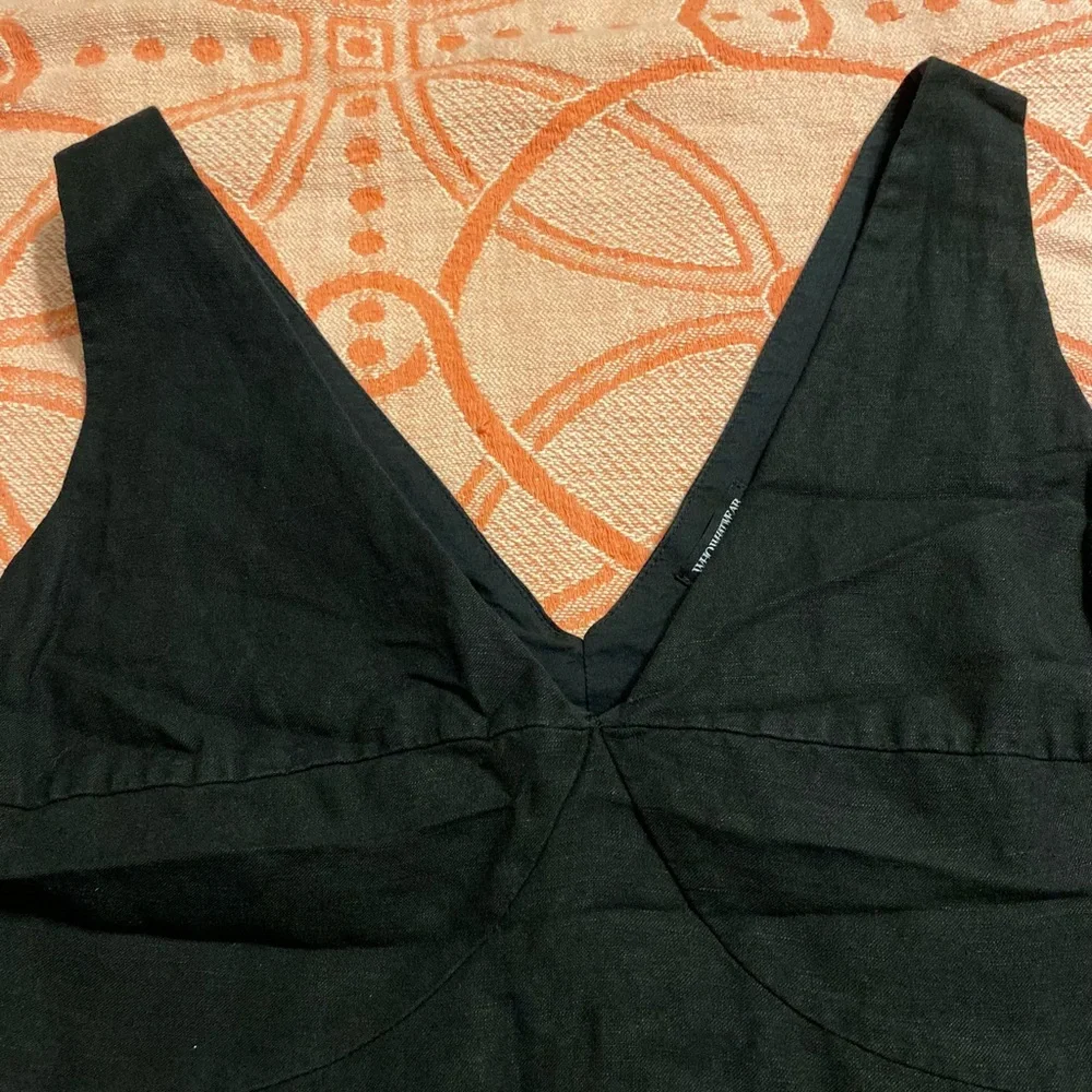 Who What Wear black peplum linen camisole - Picture 5 of 7